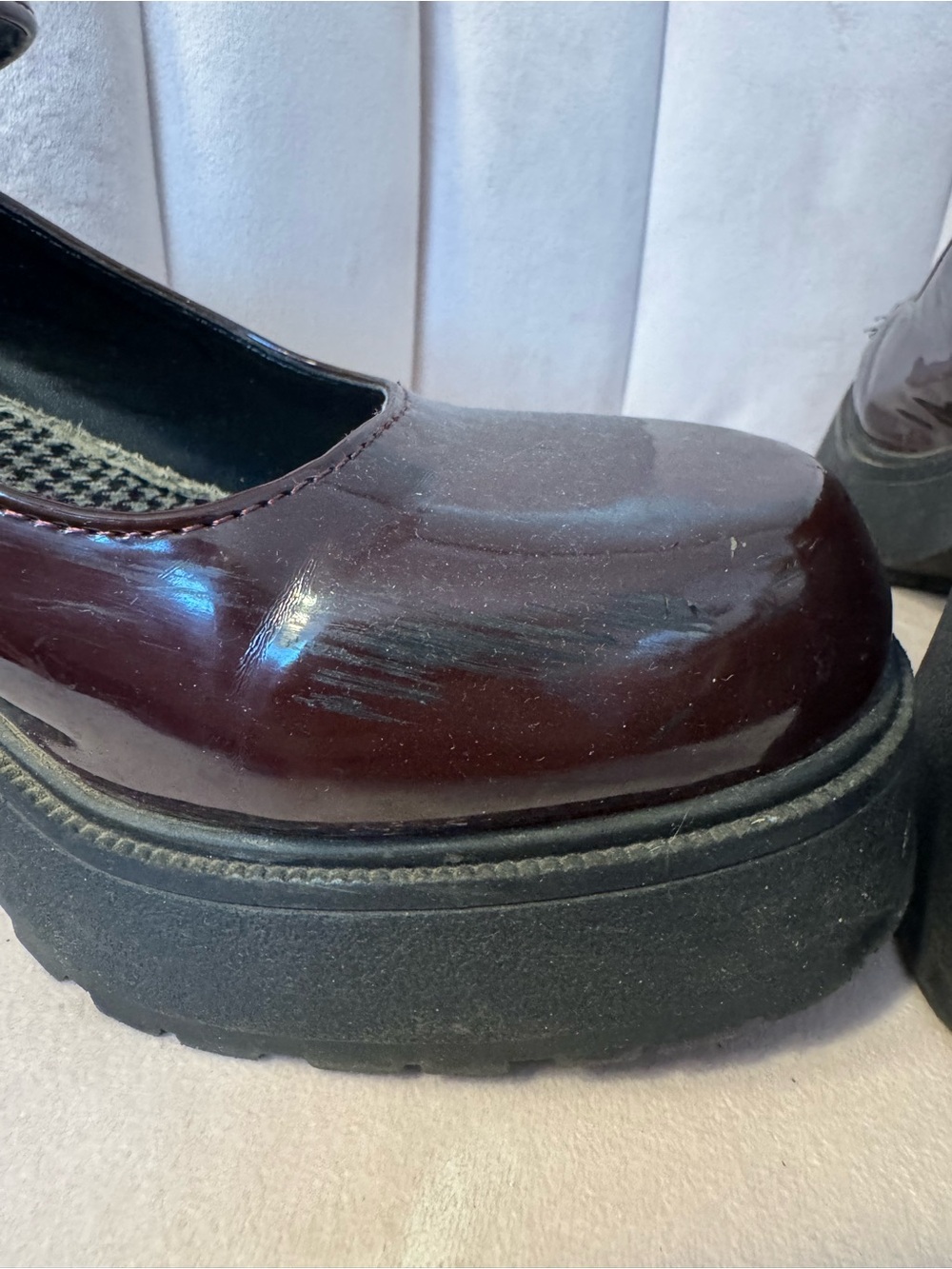 Maroon Mary Janes - Picture 4 of 6